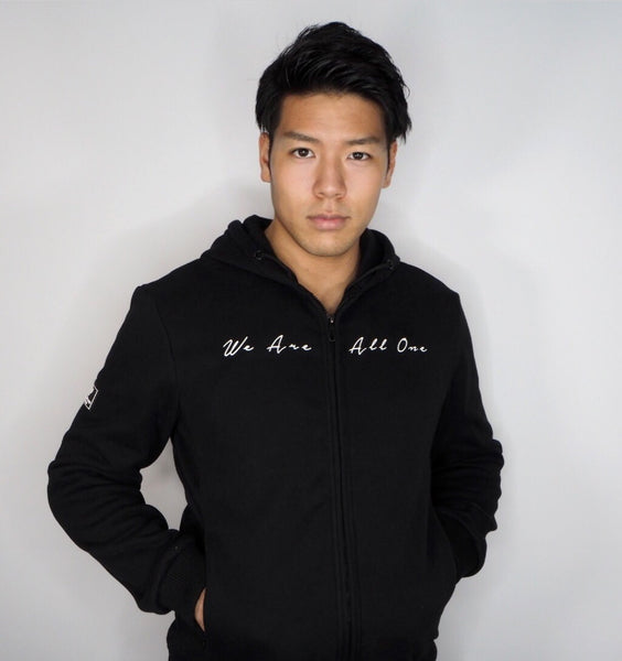 We Are All One Signature Zipper Black Premium Hoodie